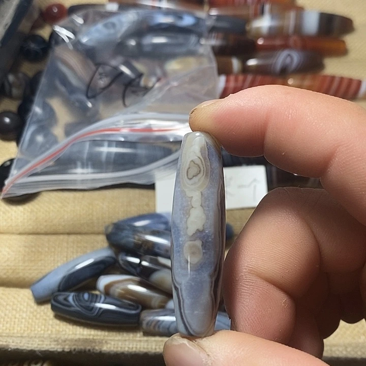 明***胆玛瑙/玉髓合金颈饰