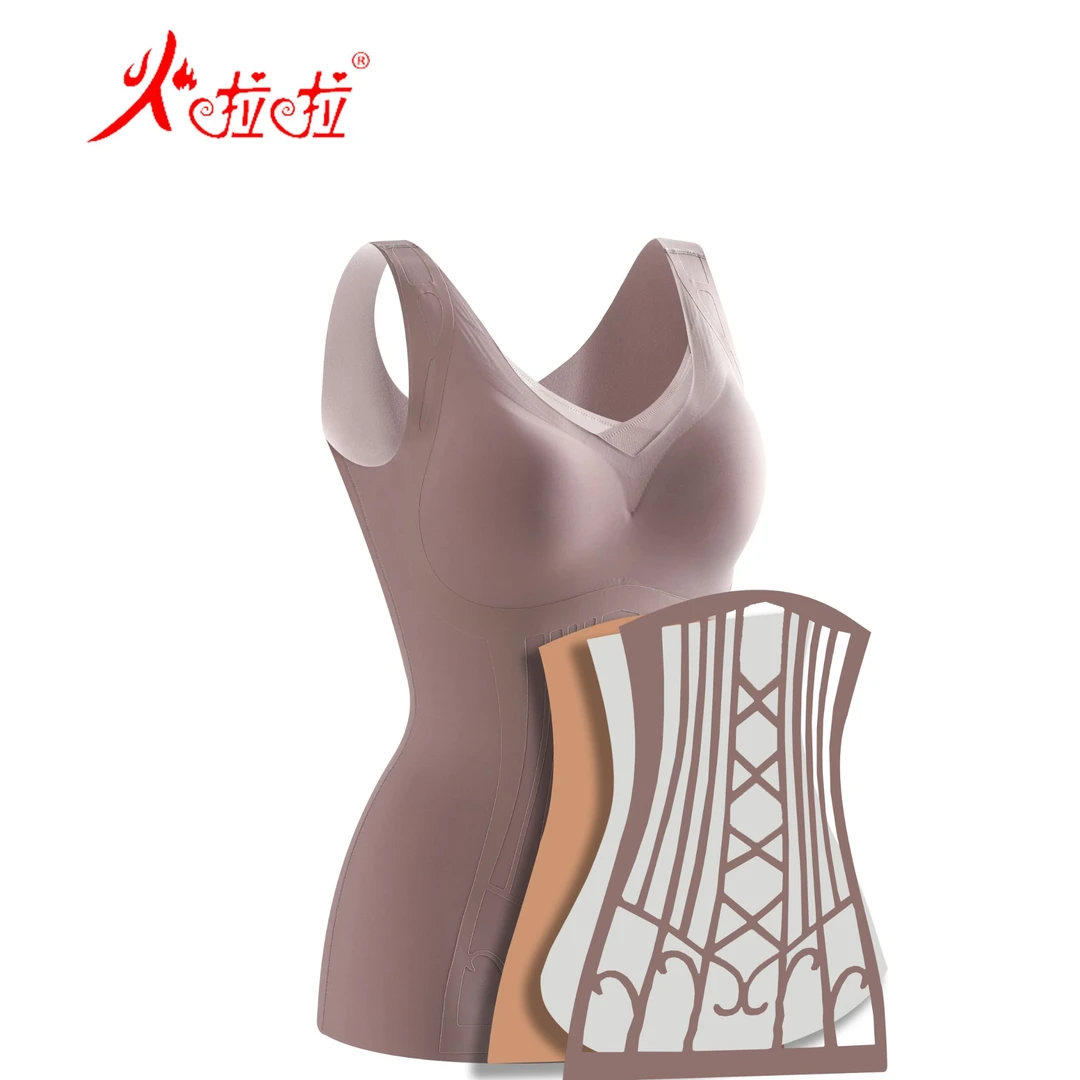 春季新品「体雕衣2代-天使之翼」生物陶瓷玫瑰雕花轻塑收腹塑身衣.