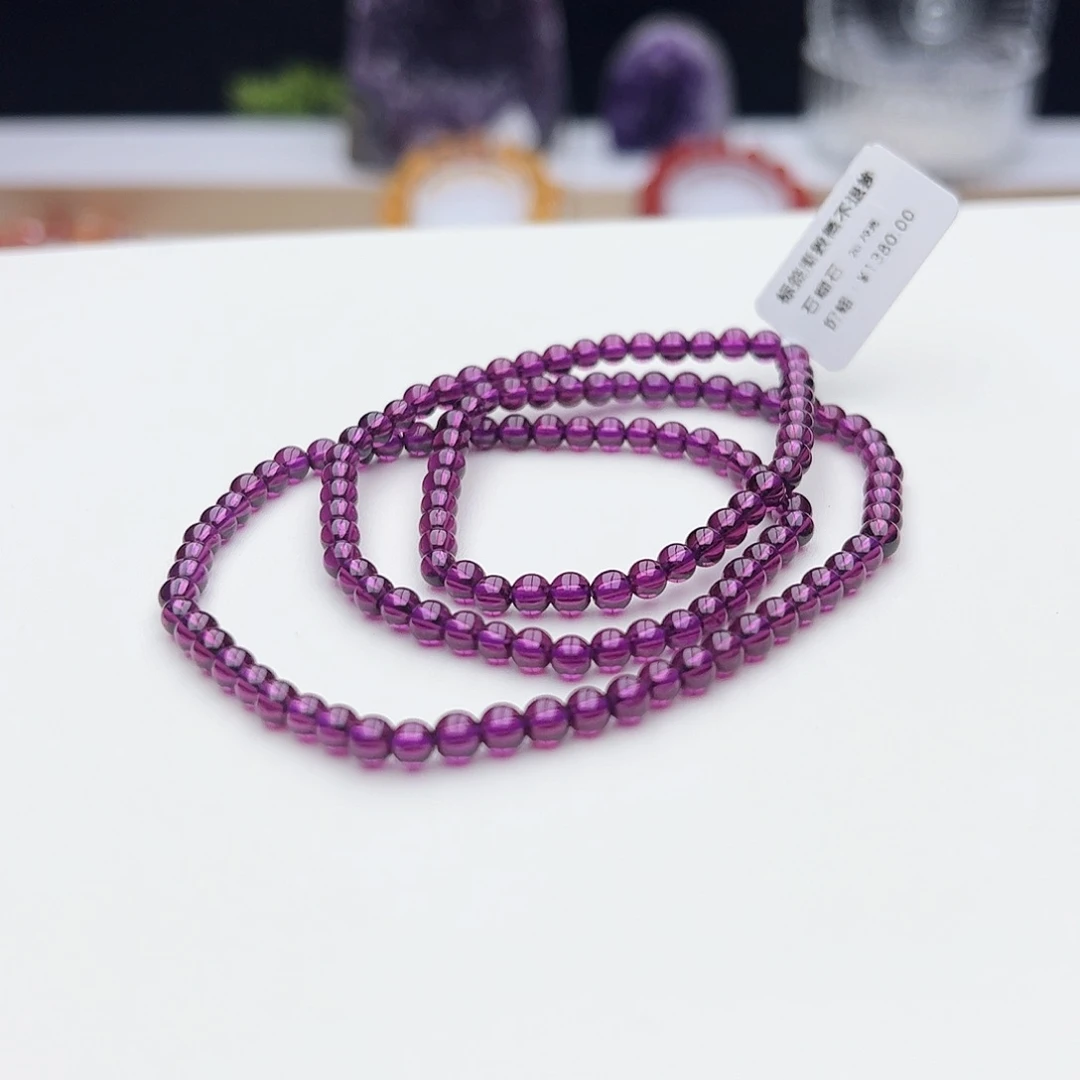 石榴石手链未镶嵌暮*石榴石4mm+20.79