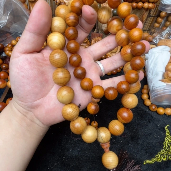 益***嚼柏木（崖柏）手串/手链瑕疵手持两条