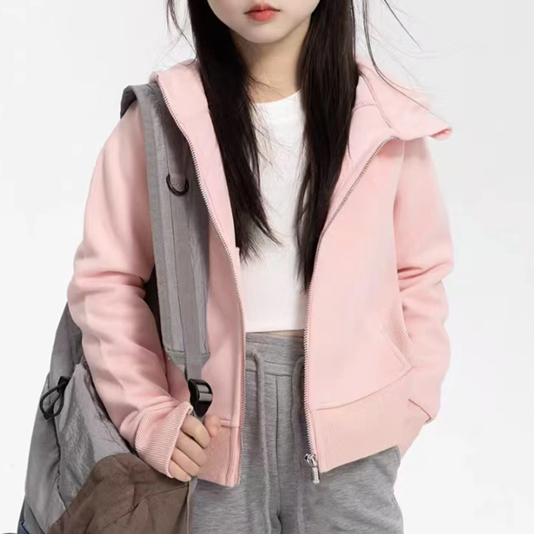 女童春秋款连帽时尚中大童上衣休闲运动卫衣外套休闲舒适P-2G412