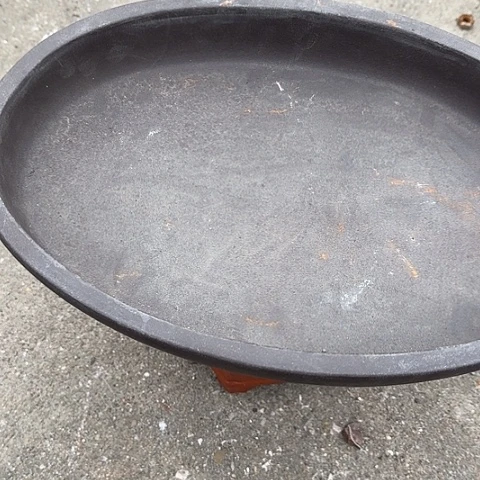 紫砂宜兴紫砂花盆36无孔椭圆