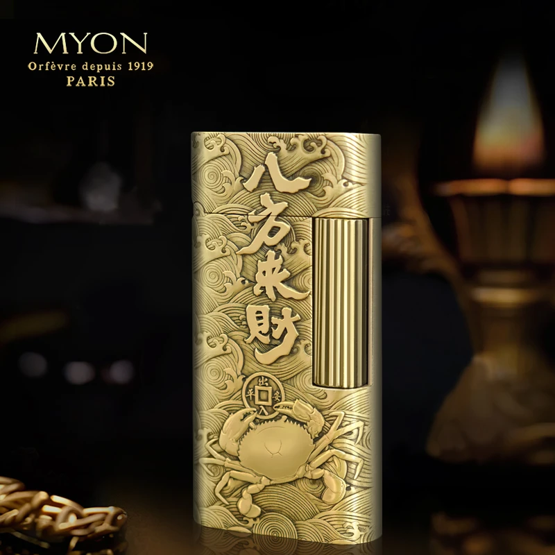 MYON爵士待机王八方来财原铜款一机一码欧洲勉牌煤油打火机