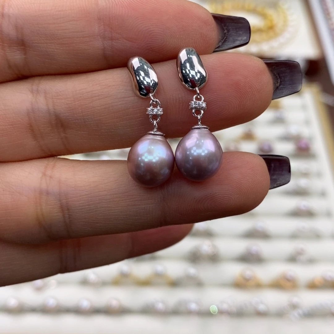 淡水珍珠银S925镶嵌颈饰