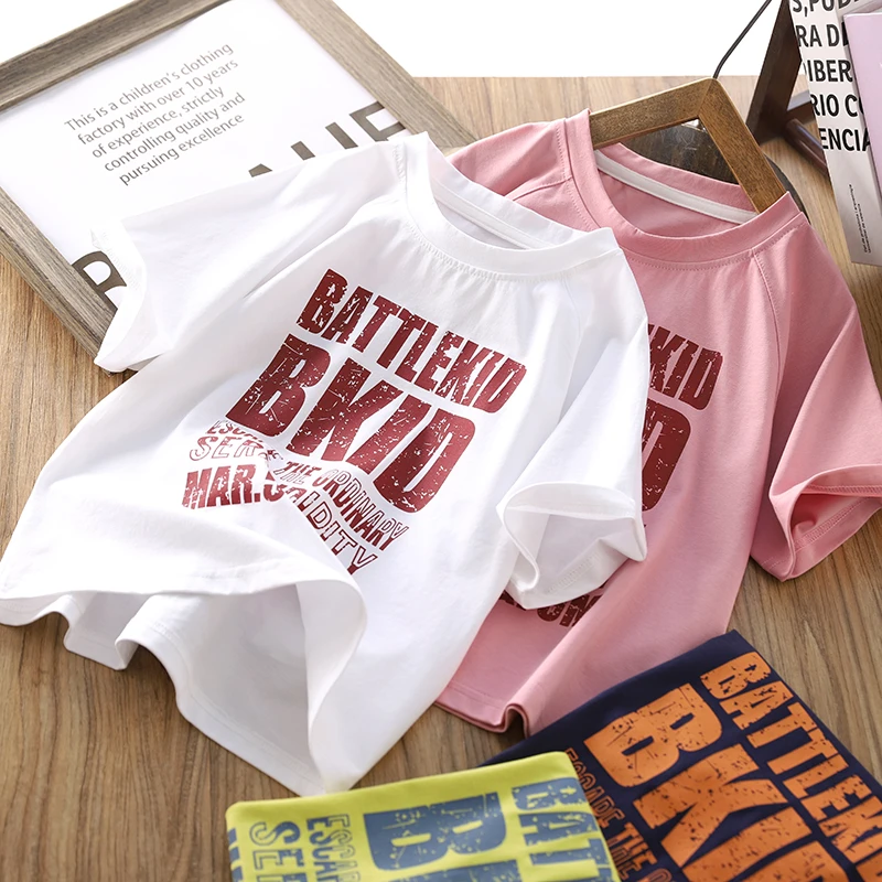 男童短袖T恤2025夏季新款儿童薄款印花半袖汗衫潮酷男孩时尚体恤