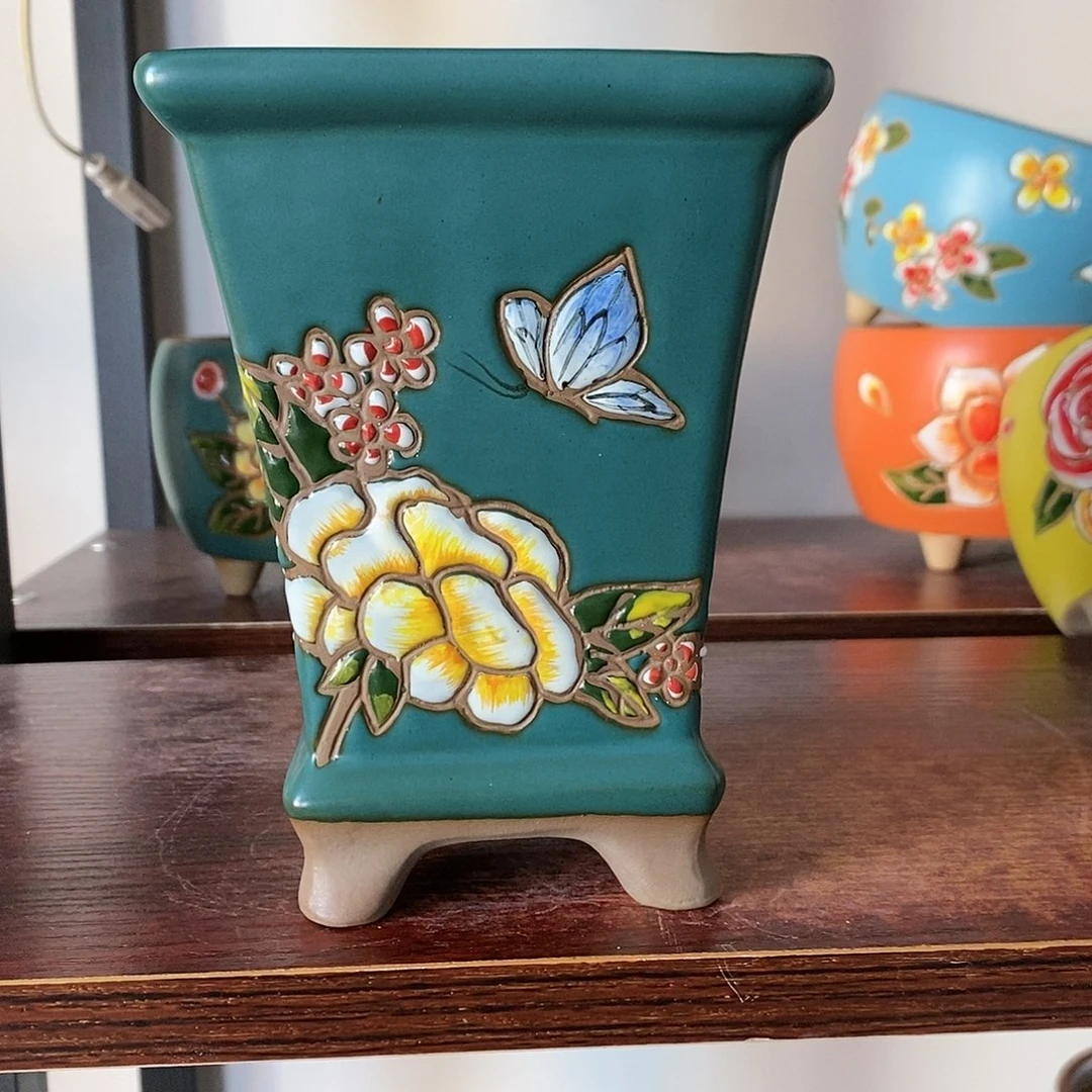 红陶韩式多肉植物花盆