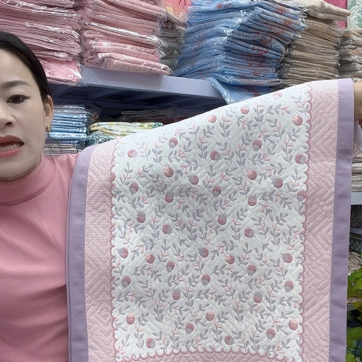 棉紫色小樱桃纯棉