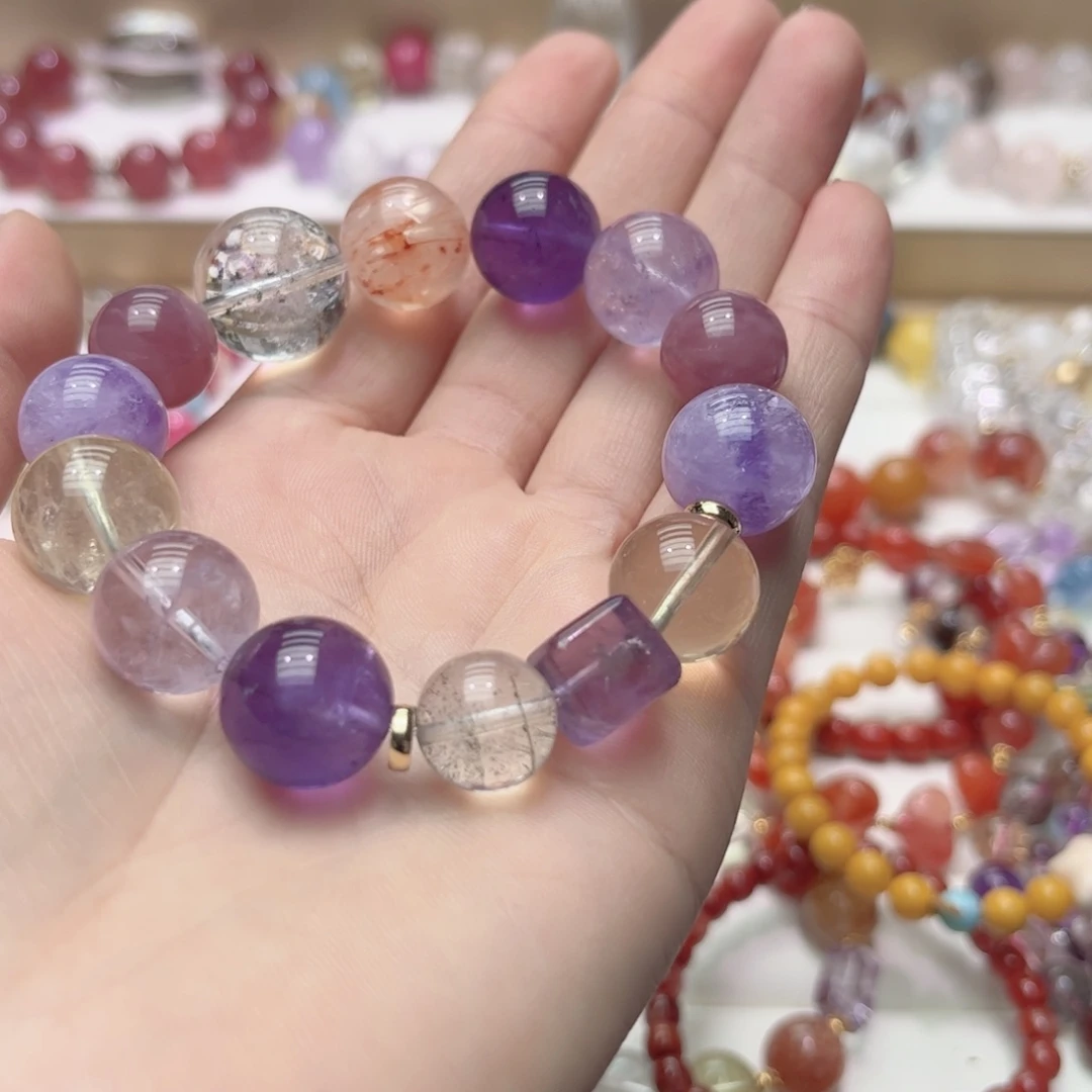 未镶嵌手链水晶一***笋多宝福利