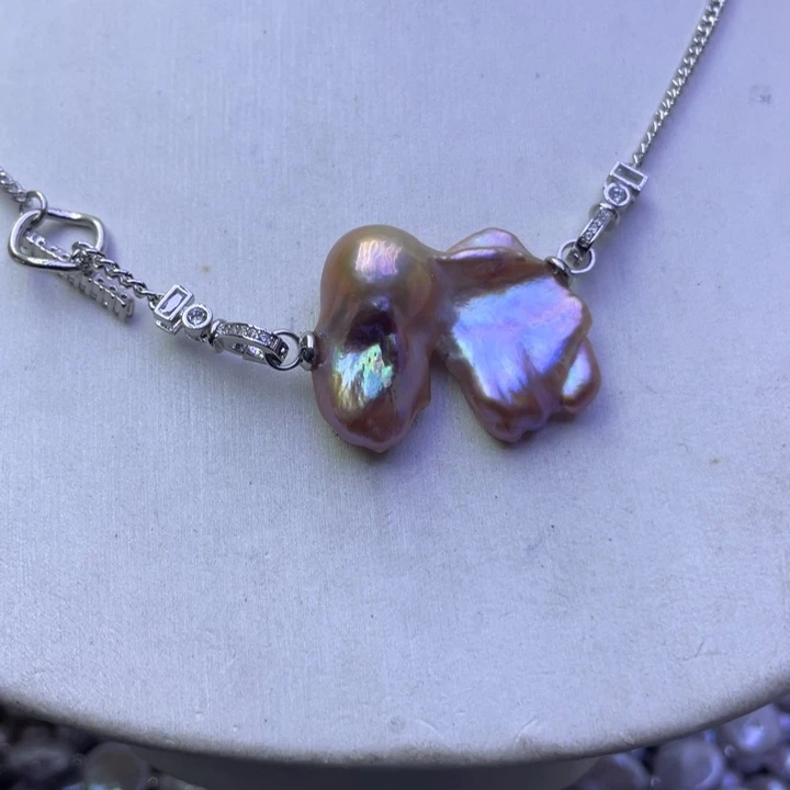 淡水珍珠项链合金