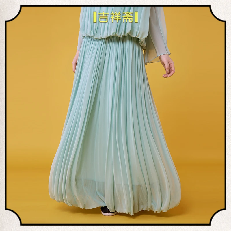 吉祥斋亭仙坊长裙桑蚕丝轻盈国风长裙中式国风女装古风宽松舒适