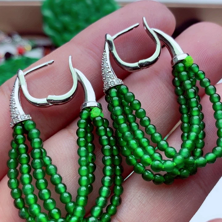 翡翠未镶嵌耳饰耳饰