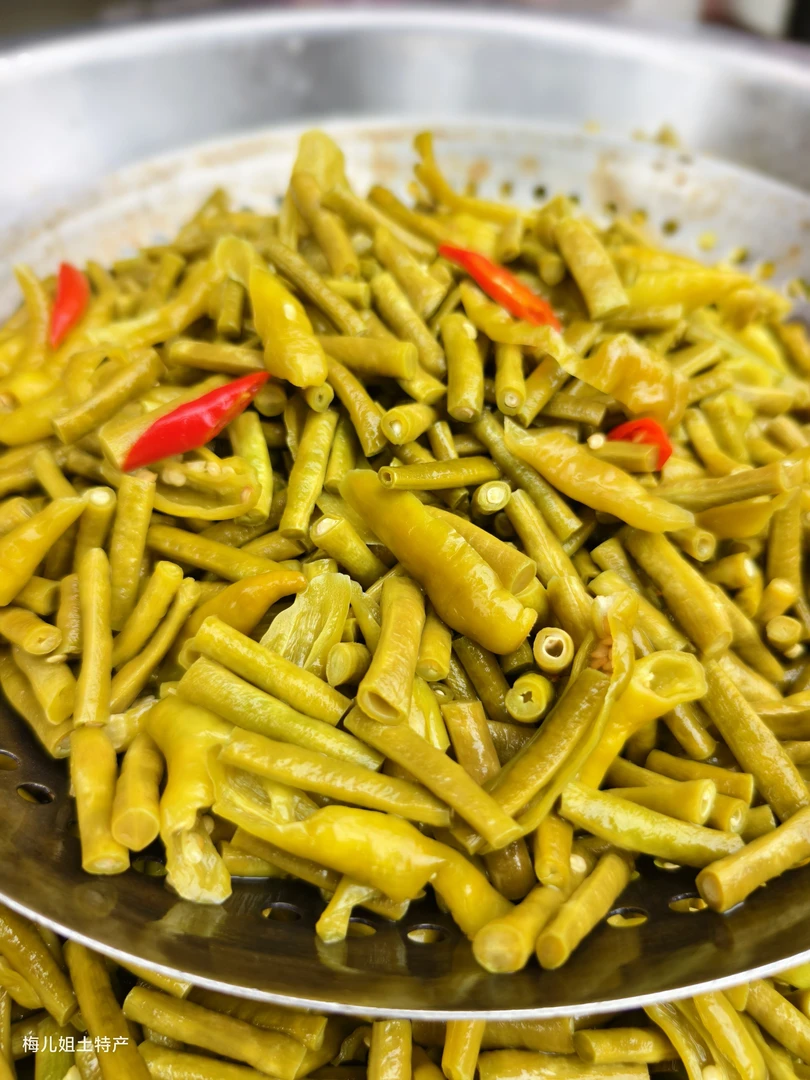 梅儿姐家湖北麻城手工酱腌菜萝卜丝峨眉豆盐豆角辣椒洋姜盐白菜