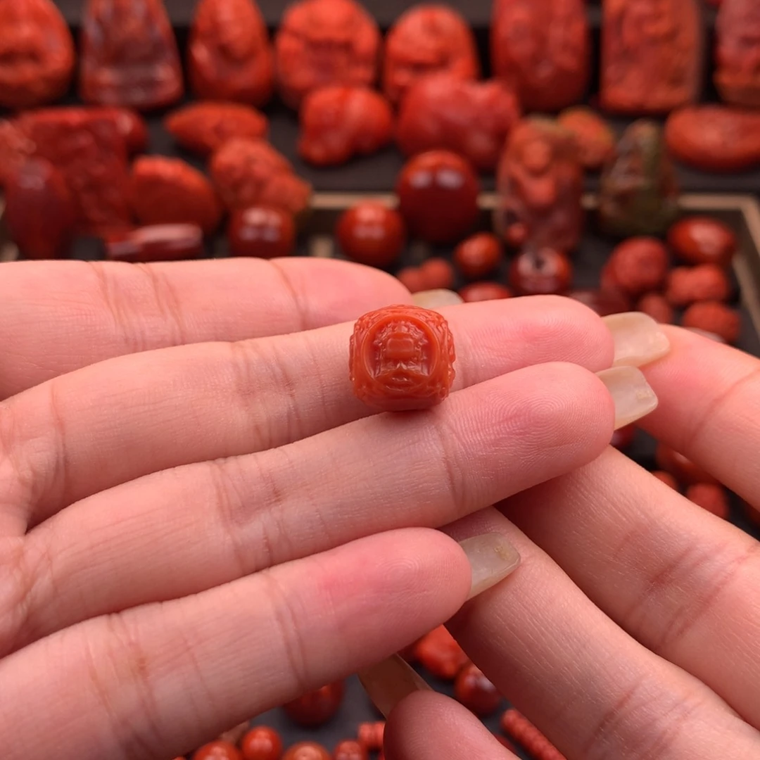 南红玛瑙南红保山无相观音六方12mm➕未镶嵌