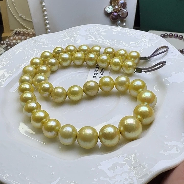 淡水珍珠银S925镶嵌耳饰