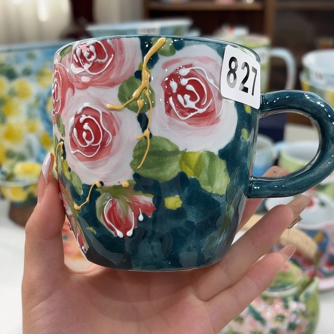 景德镇手绘高温釉下彩陶瓷茶具