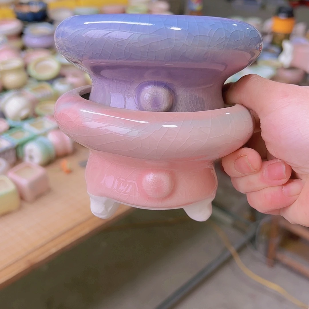 红陶陶瓷花盆当场满12包邮