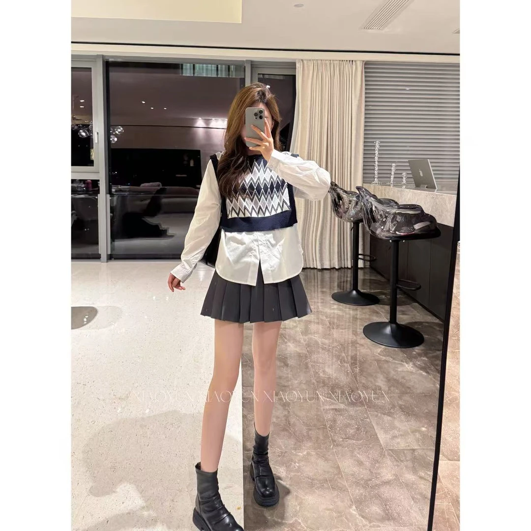 【格纹织梦】 小允姐姐2025新款时尚高级上衣
