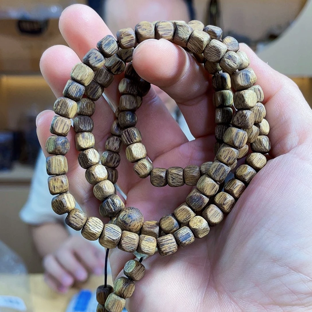 手串沉香棋楠伽罗六方珠长串0.6/15克多样性发一