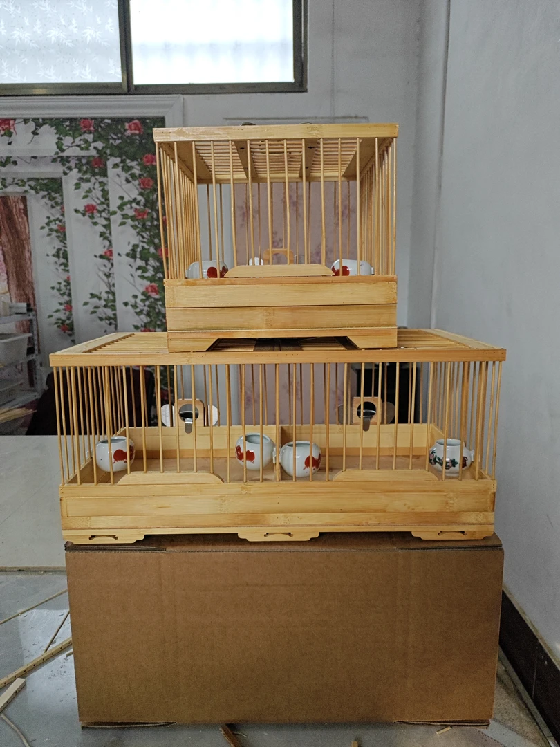 竹制鹦鹉百灵云雀鸟笼笼子长24宽24高笼子鸟笼笼子鹦鹉鹦鹉鸟笼