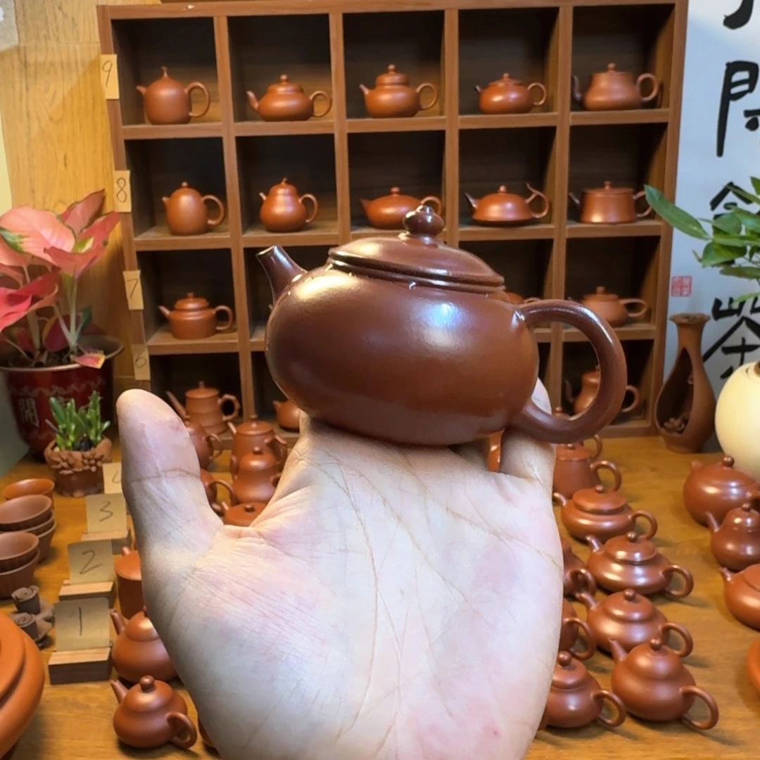茶壶紫砂潮州朱泥壶寒江壶