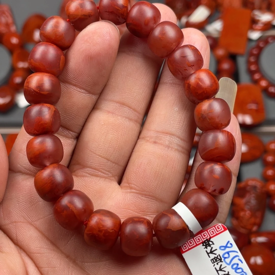 南红玛瑙未镶嵌珠宝奇石单圈11