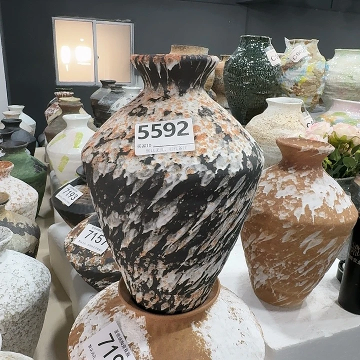倩***影摆件陶景德镇高温花瓶编5592高33口7默认无孔