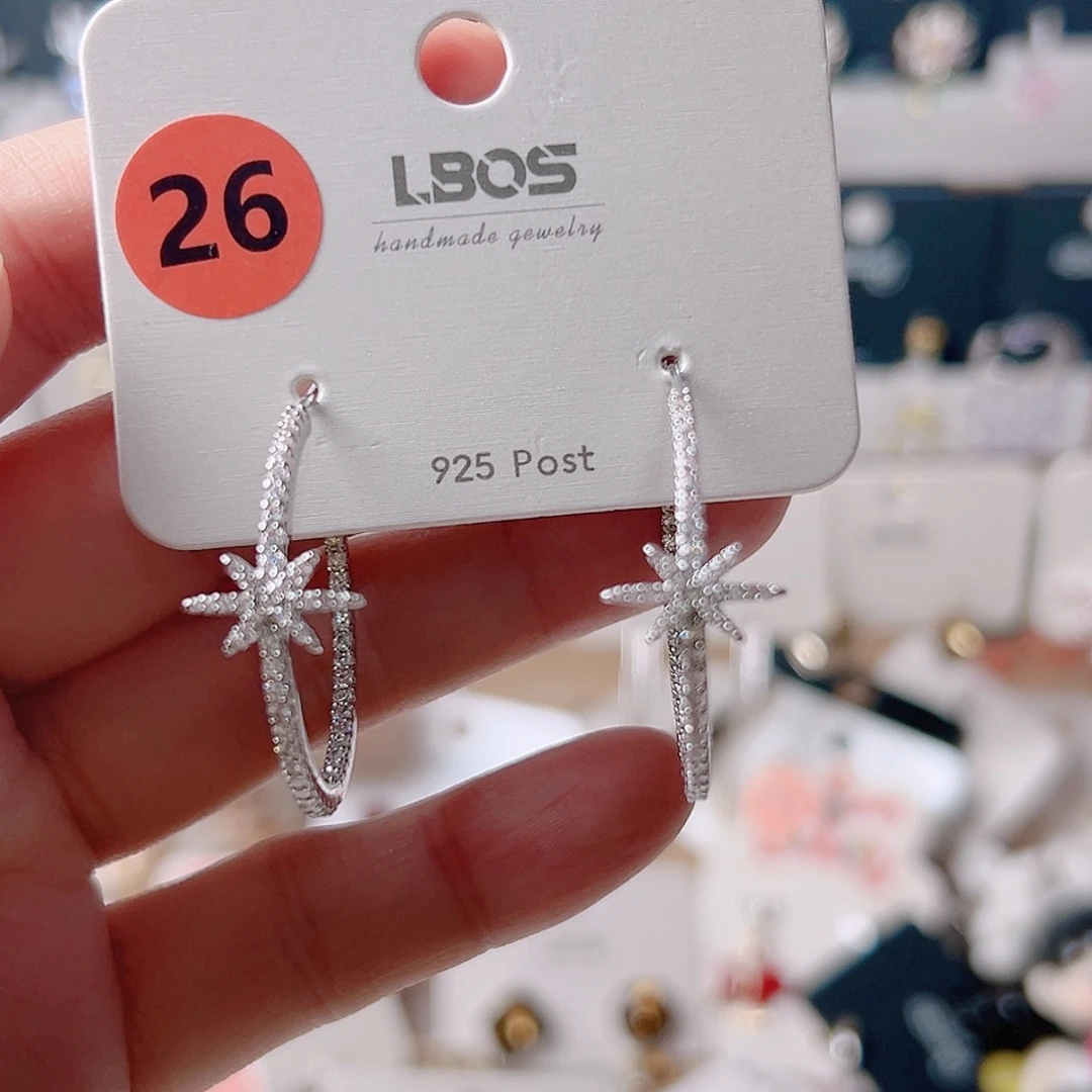 琉璃纯铜合金耳环的