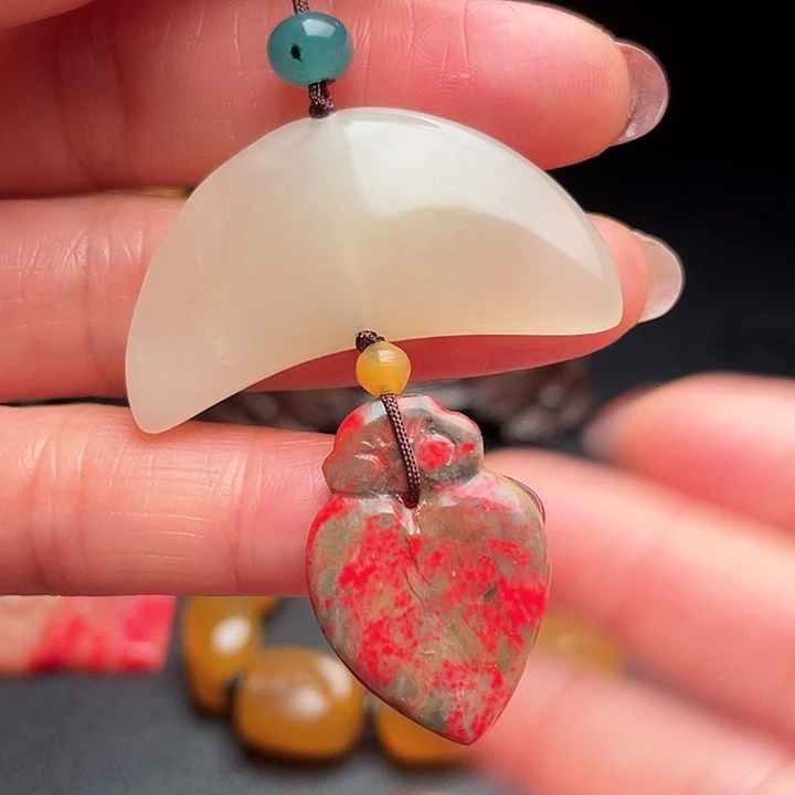 昌化石昌化鸡血石印章闲章把件挂件