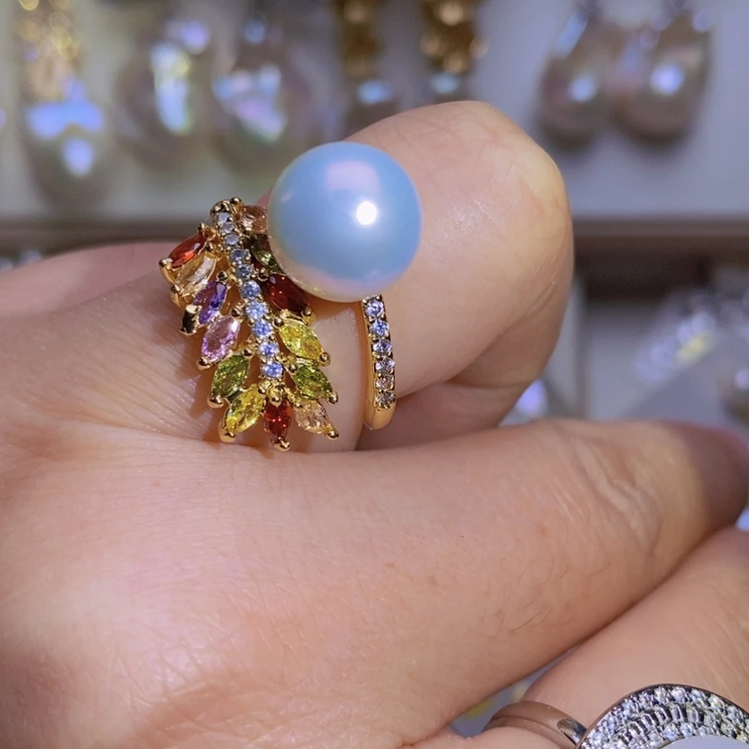 淡水珍珠银S925镶嵌淡水珍珠