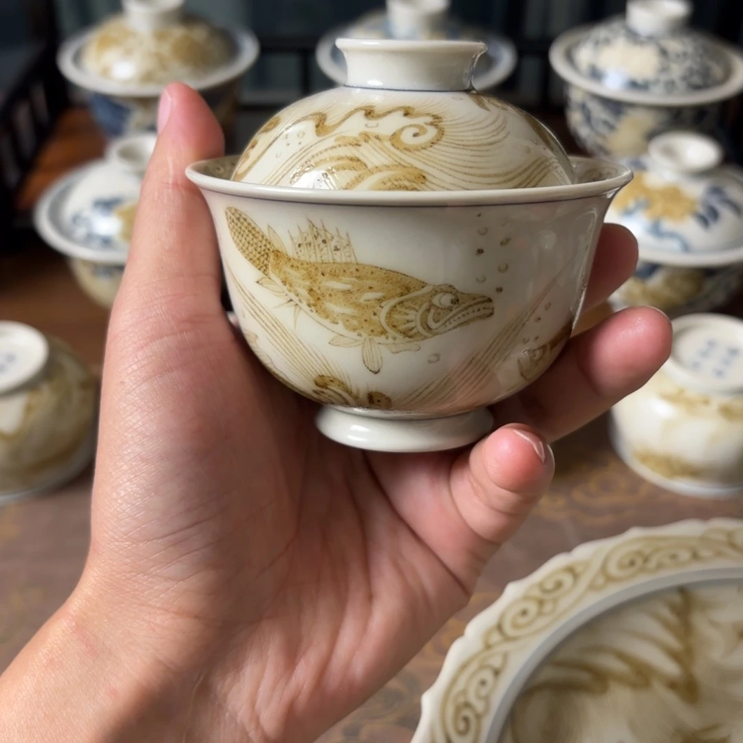 摆件景德镇手绘茶器