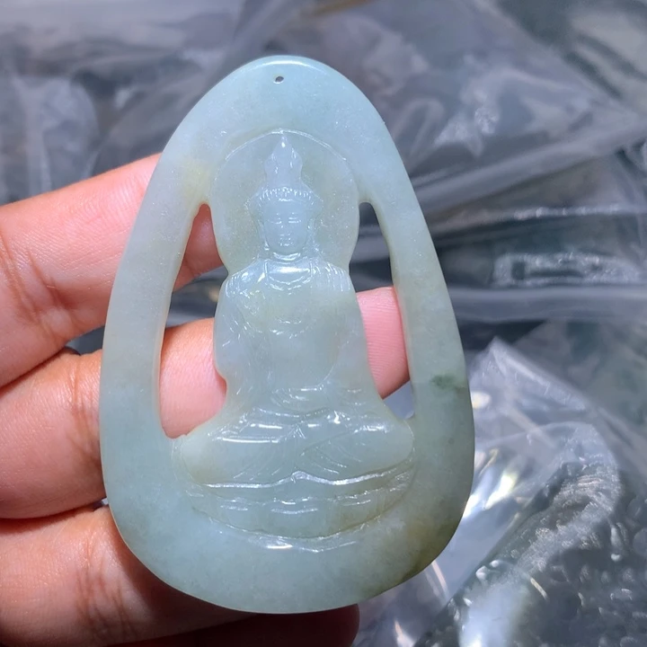 翡翠未镶嵌颈饰保真天然A货翡翠