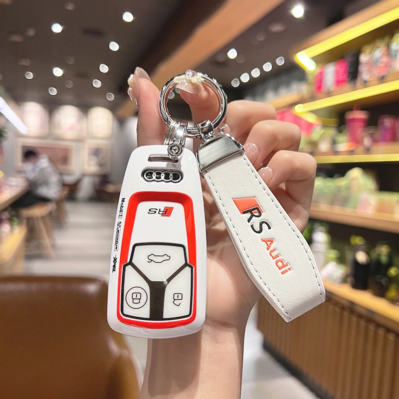 适用奥迪A4L钥匙套A6L/Q5L/Q7/A3/A7/A8/Q3/A4车遥控壳扣包潮流风