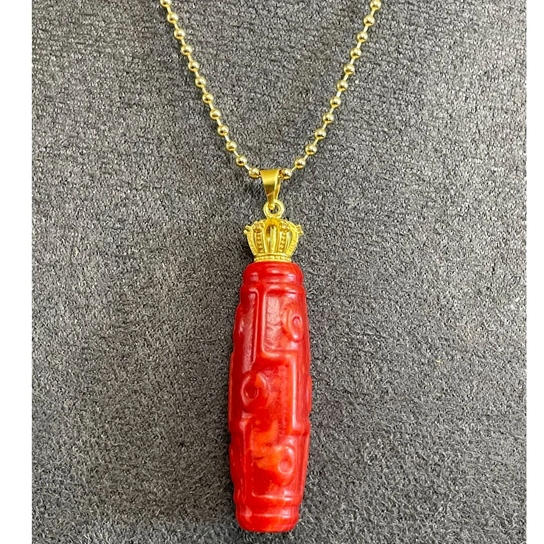 非金属珐琅吊坠 六子真言 路路通 吊坠 带链子