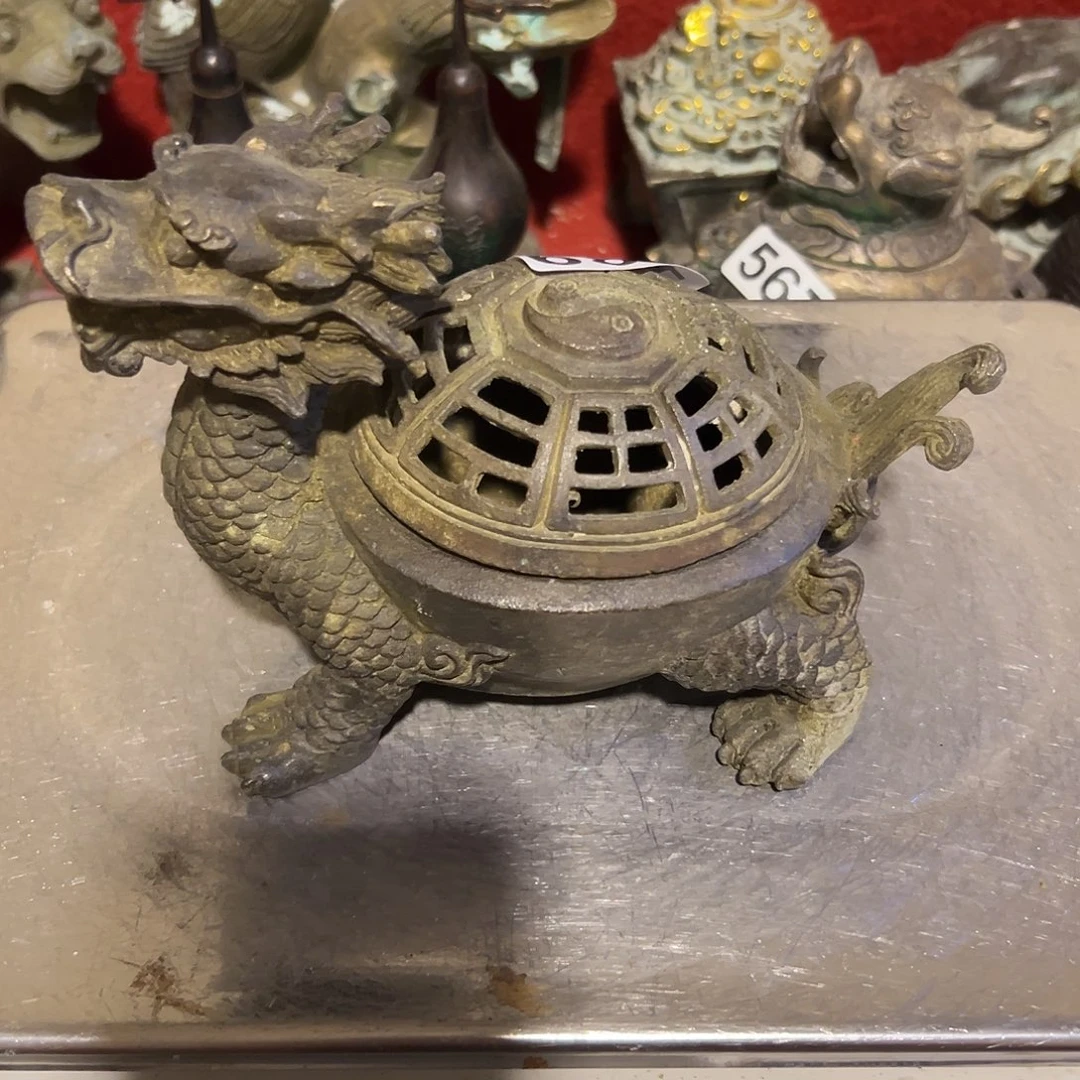 江***你黄铜摆件，文房摆件