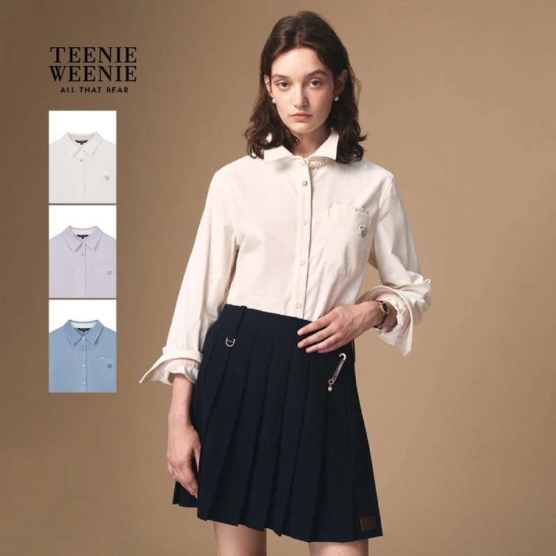 TeenieWeenie小熊衬衫女装25秋季新多色翻领易搭上衣TTYA254TW1K