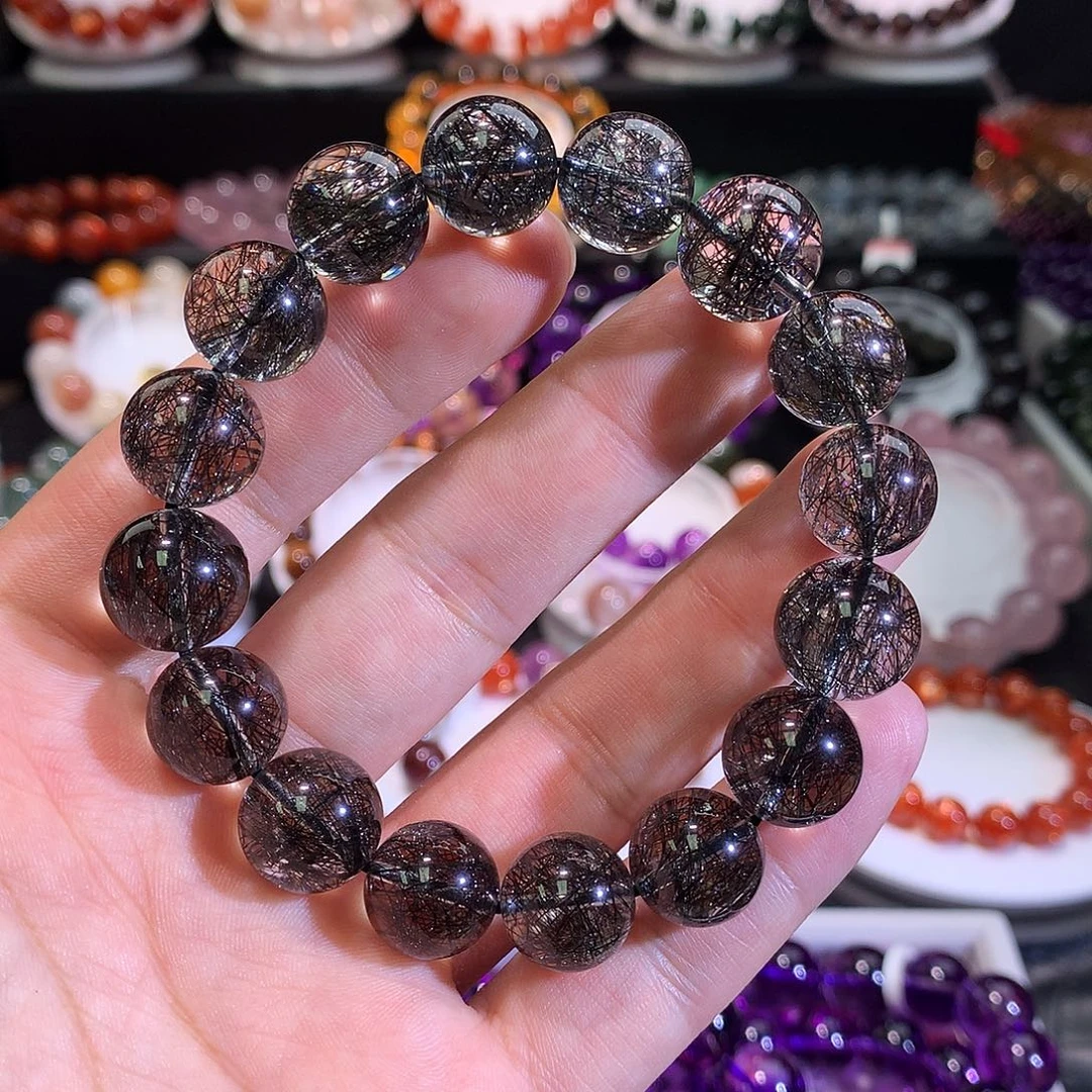 手链未镶嵌水晶蕾丝黑发晶13+