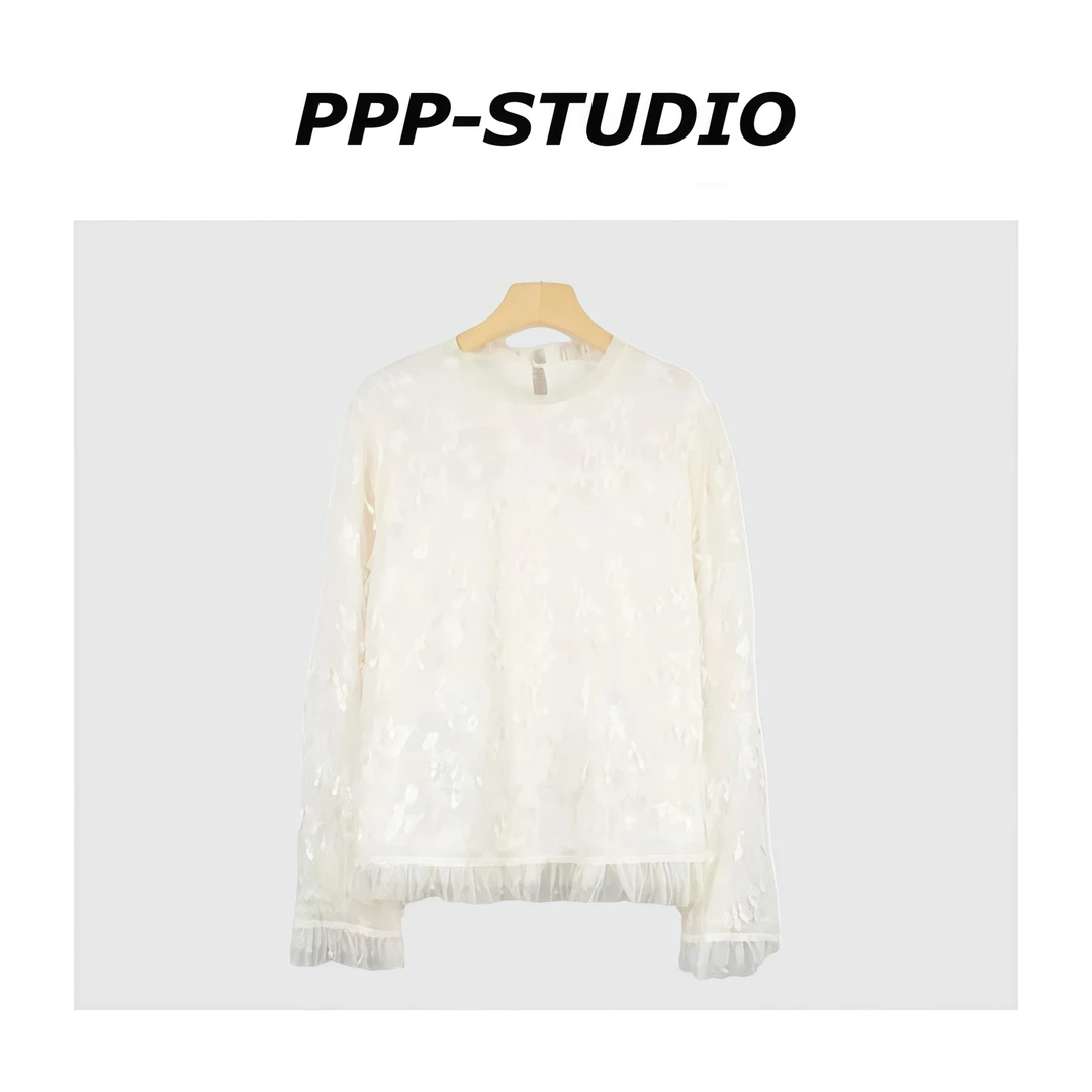 『PP-STUDIO』冬季新款时尚百搭设计款流苏中式长袖上衣*20253592