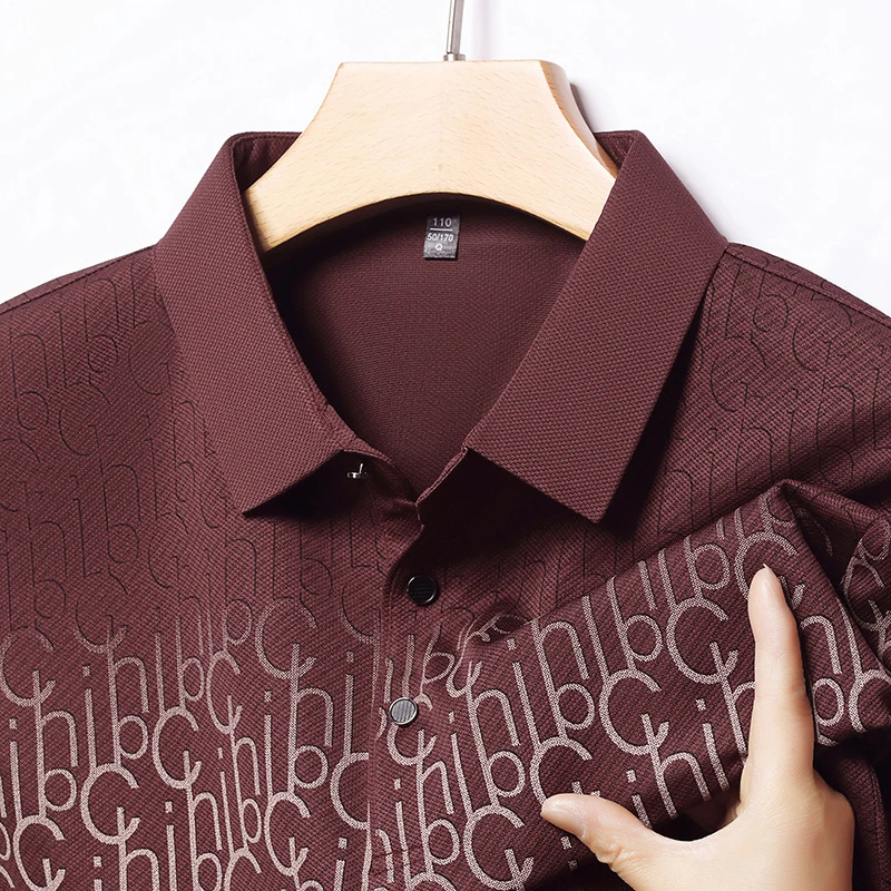 夏季新款男士polo衫商务休闲翻领短袖男时尚印花