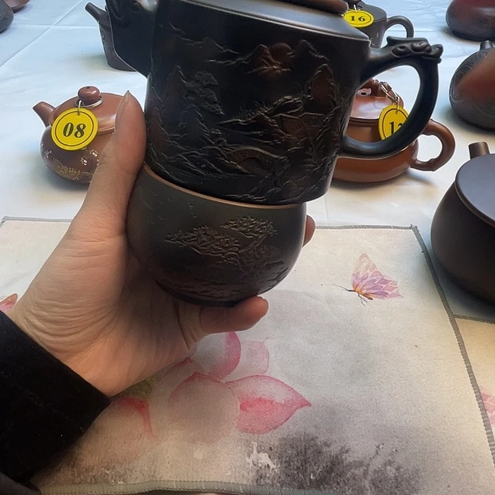 山****庐广西钦州坭兴陶茶壶