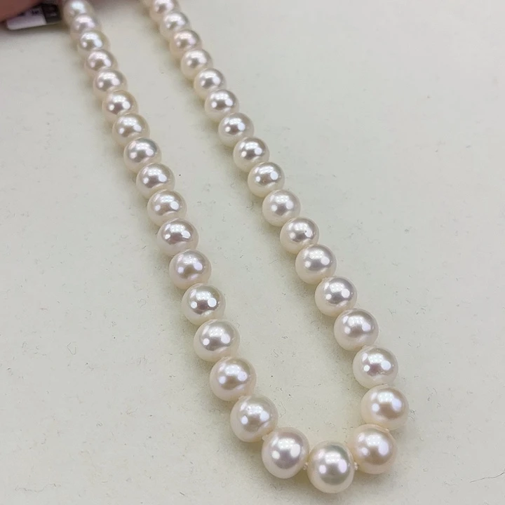 淡水珍珠颈饰银S925镶嵌卡9炫彩高品