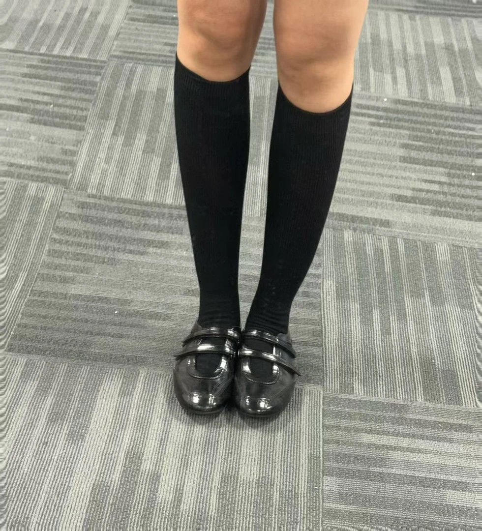 精纺羊绒羊毛长筒袜