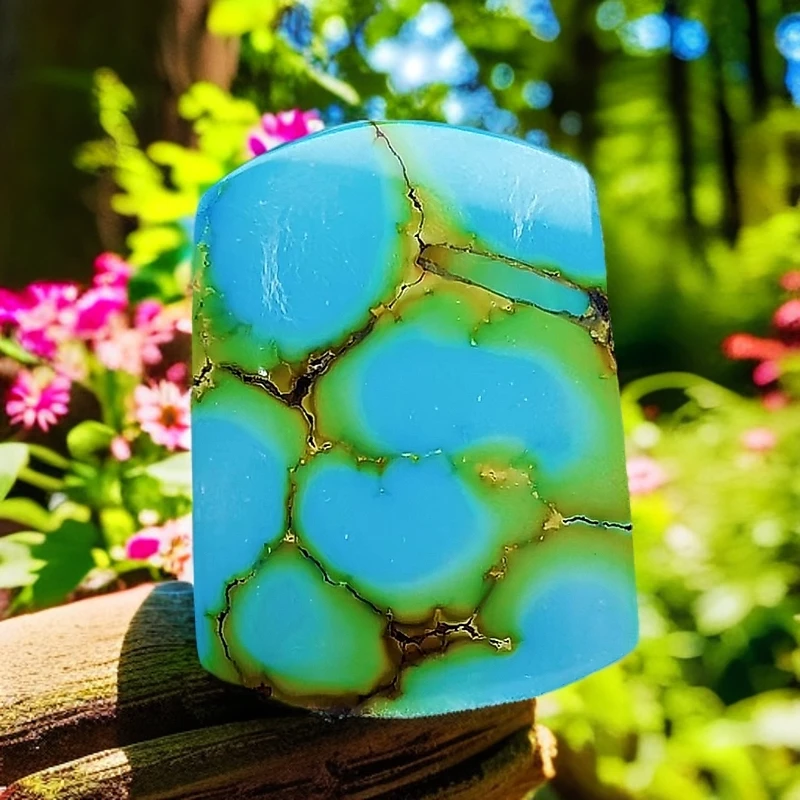 绿松石珠子湖北原矿特色牌牌