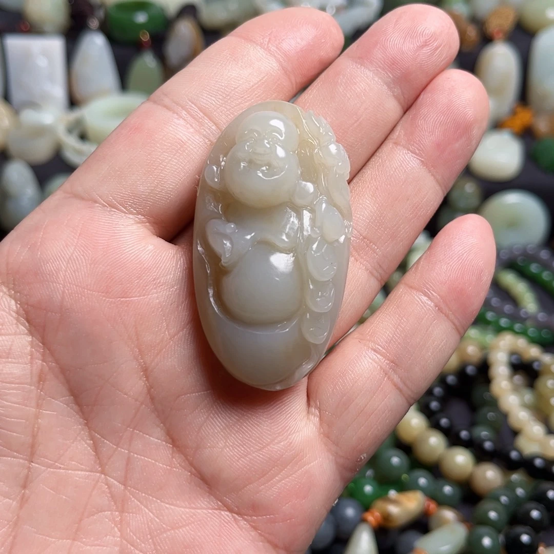 和田玉未镶嵌吊坠(不含链)