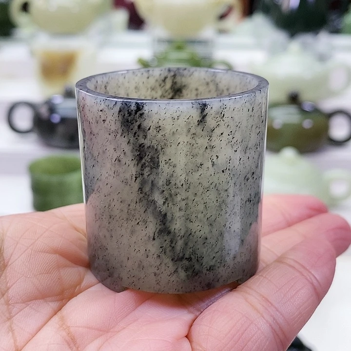 未镶嵌和田玉挂件茶杯50m l