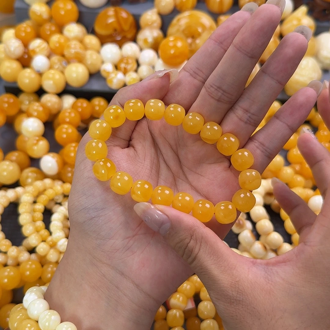 蜜蜡未镶嵌珠宝奇石同料12mm