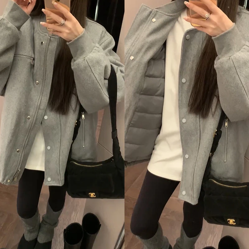 【mimius】&七七 设计感宽松休闲加厚外套 汉服() F12234