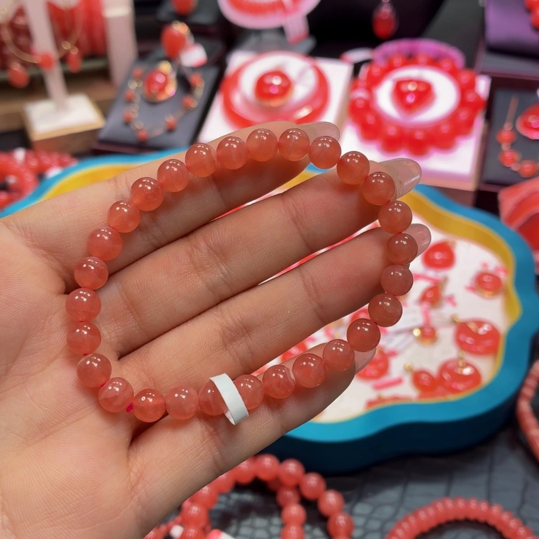 菱锰矿未镶嵌手串冰种6.5mm