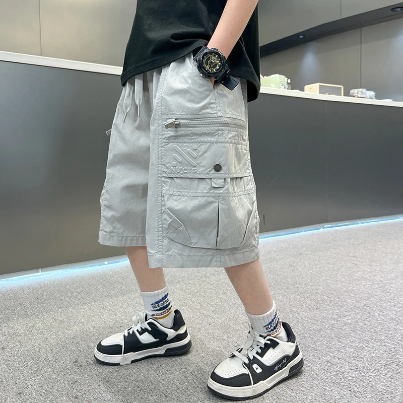 男童夏季工装短裤2025新款儿童装韩版中裤中大童薄款五分裤夏装潮