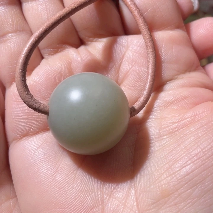 和田玉和田玉配饰未镶嵌25咪大单珠