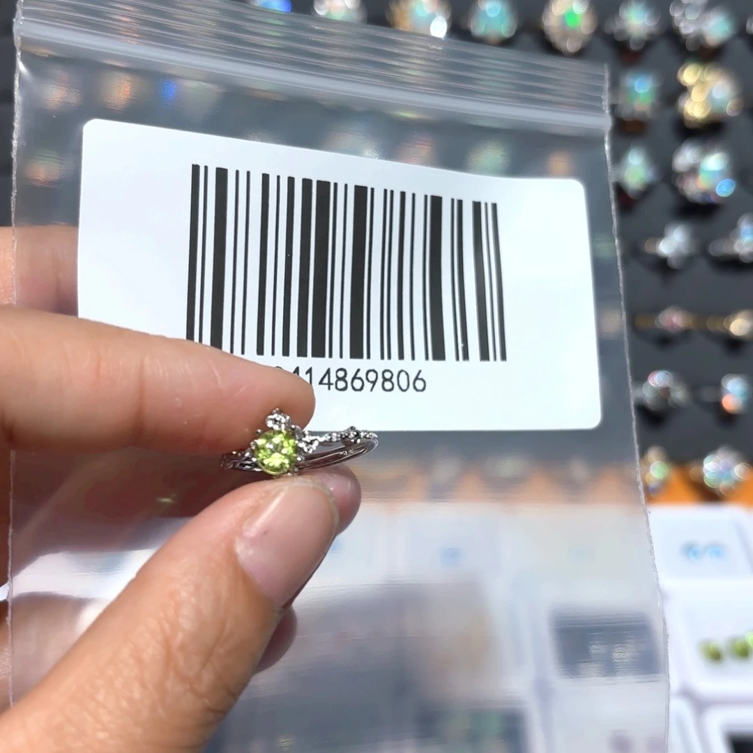 海蓝宝石戒圈银S925镶嵌奶*